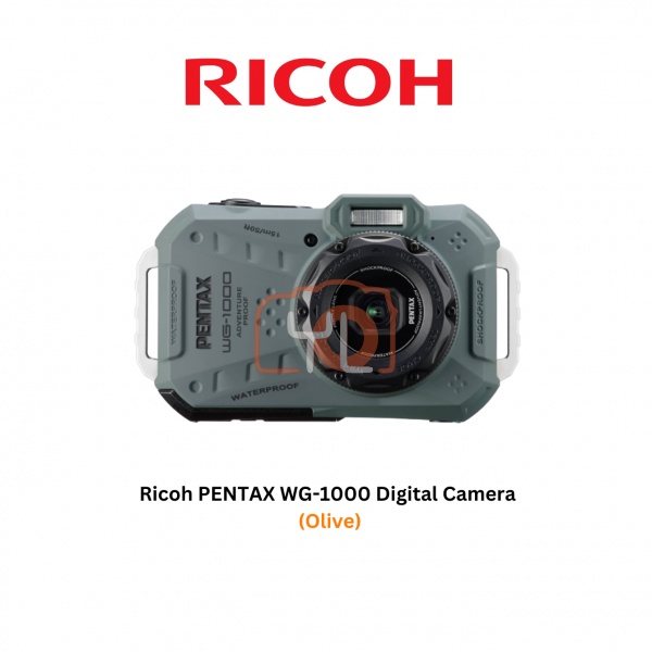 Ricoh PENTAX WG-1000 Digital Camera (Olive)