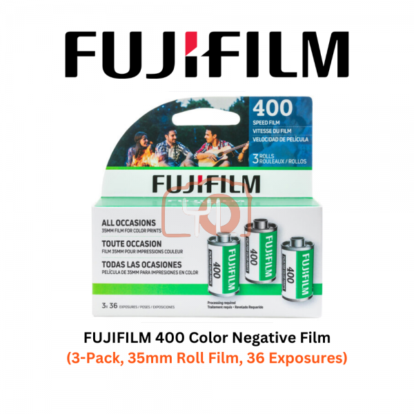 FUJIFILM 400 Color Negative Film (35mm Roll Film, 36 Exposures, 3-Pack)