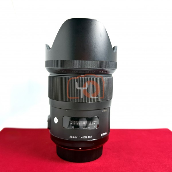 [USED-PJ33] Sigma 35mm F1.4 ART DG HSM (Nikon F), 90% Condition Like New (S/N:51166276)