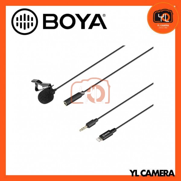 Boya BY-M2 Digital Omnidirectional Lavalier Microphone with Detachable Lightning Cable (iOS)