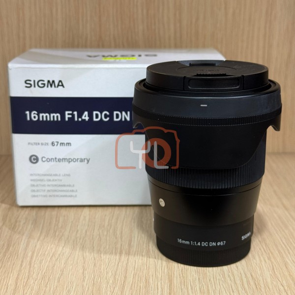 [USED-LowYat G1] Sigma 16mm F1.4 DC DN Contemporary (Sony E Mount) 90% Like New Condition SN:56296043