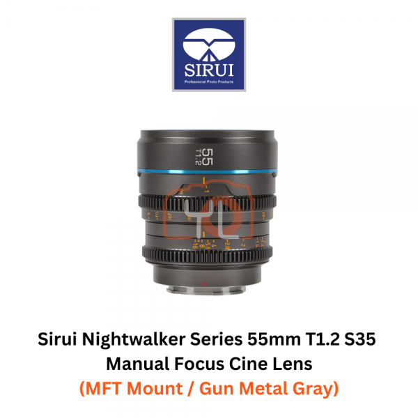 Sirui 55mm T1.2 S35 Manual Focus Cine Lens (MFT Mount, Gun Metal Gray)