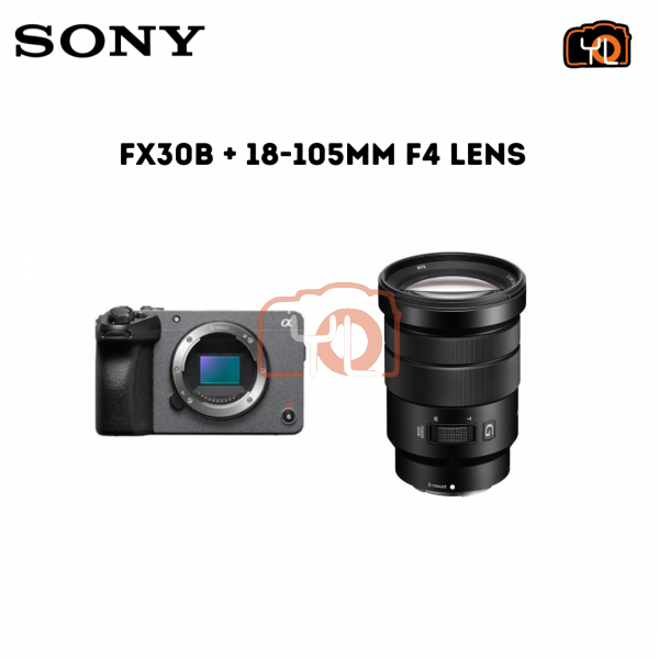Sony FX30B with Sony E PZ 18-105mm f/4 G OSS Lens