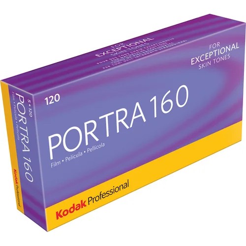 Kodak Professional Portra 160 Color Negative Film (120mm Roll Film, 5 Packs)