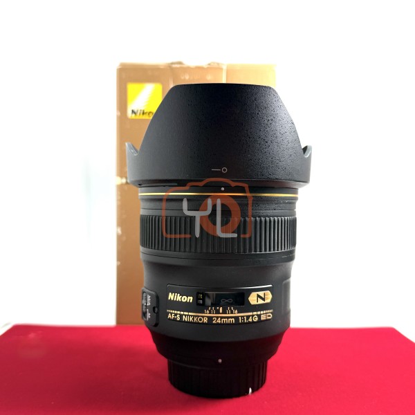 [USED-PJ33] Nikon 24mm F1.4 G AFS, 95% Like New Condition (S/N:207929)