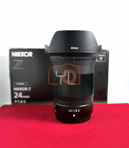 [USED-PJ33] Nikon 24mm F1.8 S Z , 95% Like New Condition (S/N:20003512)