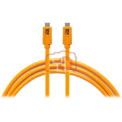 Tether Tools 15' Tetherpro USB -C to USB -C for Phase One Cable(High-Visibilty Orange)