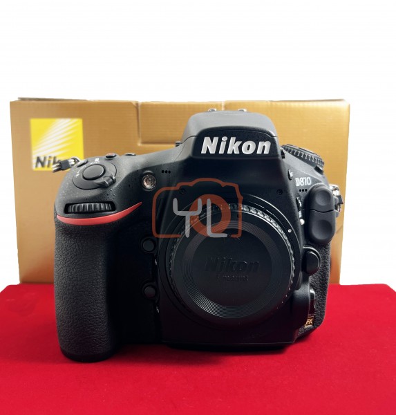 [USED-PJ33] Nikon D810 Body (Shutter Count :1400) With 2 Batteries, 98% Like New Condition (S/N:8505680)