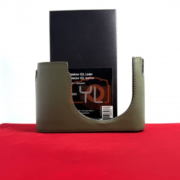 [USED-PJ33] Leica Protector Leather Case Q3 (Olive Green) 19653, 95% Like New Condition
