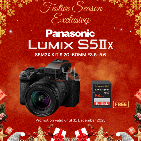 Panasonic Lumix S5 IIX + 20-60mm Lens  ( FREE SANDISK 64GB EXTREME PRO SD CARD)
