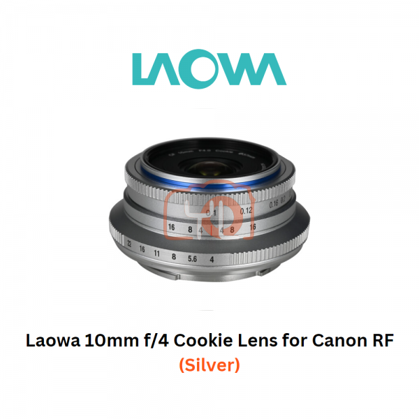 Laowa 10mm f/4 Cookie Lens for Canon RF (Silver)