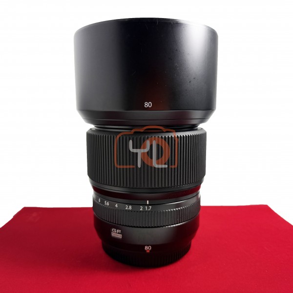 [USED-PJ33] Fujifilm GF 80mm F1.7 R WR, 95% Condition Like New (S/N:27A00479)