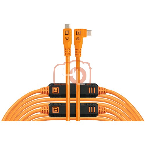 Tether Tools LLPC31RTG2-ORG LeverLock & Optima Cable Kit (31', High-Visibility Orange, Right-Angle)