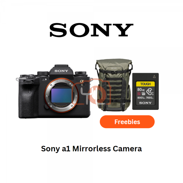 Sony A1 Camera (Body Only) - Free Sony 80GB CF Express Type A Card & Gitzo GCB-AVT-BP-45 Adventury Backpack (45L, Green)