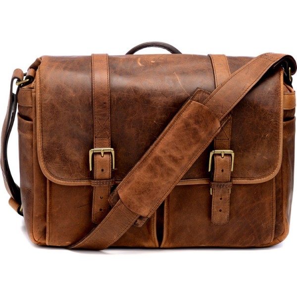 ONA Brixton Camera/Laptop Messenger Bag (Leather, Antique Cognac)