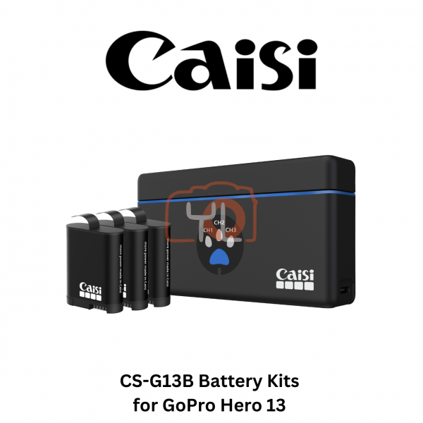 Caisi G13B Battery Kits for GoPro Hero 13 (1 Treble Charger + 3 Enduro Battery)