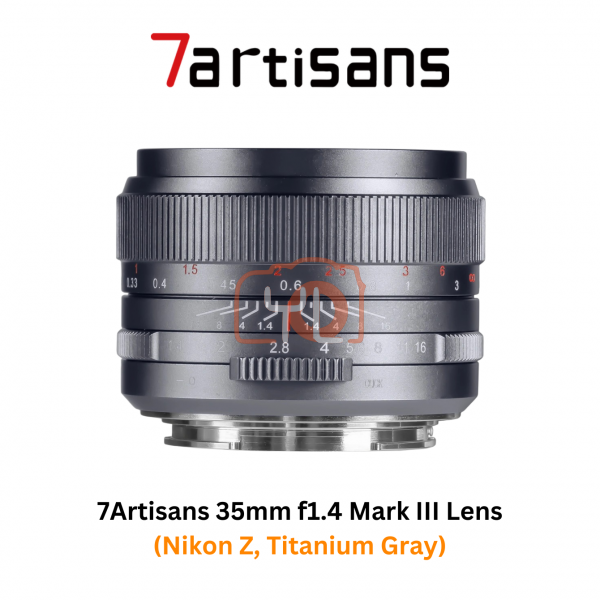 7Artisans 35mm f1.4 Mark III Lens (Nikon Z, Titanium Gray)