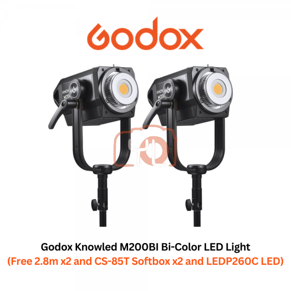 Godox M200BI Knowled Bi-Color LED Light Bundle