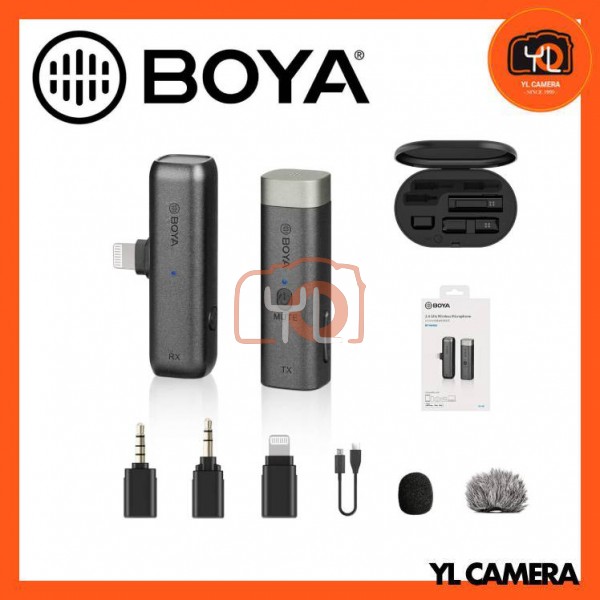 Boya BY-WM3D Digital True-Wireless Microphone System for iOS Devices, Cameras, Smartphones (2.4 GHz)