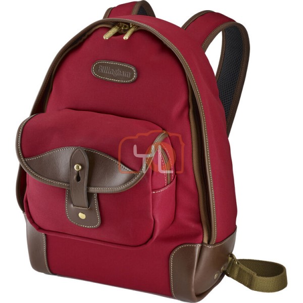 Billingham 35 Rucksack (Burgundy Canvas / Chocolate Leather Trim, 7L)
