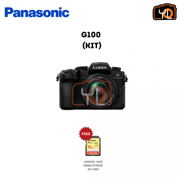 Panasonic Lumix DC-G100 W/ 12-32mm + Tripod Grip Kit (FREE SANDISK 16GB 90MB Extreme SD Card )