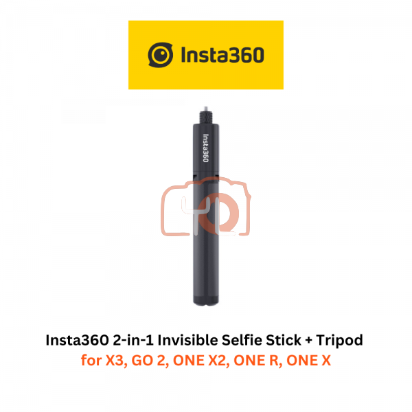 Insta360 2-in-1 Invisible Selfie Stick + Tripod for X3, GO 2, ONE X2, ONE R, ONE X