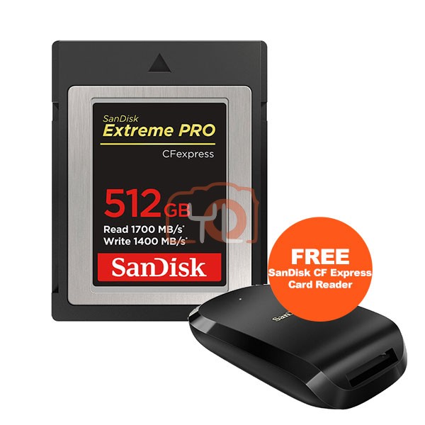 SanDisk 512GB ExtremePRO CFexpress Card Type B (Free CF Express Card Reader)