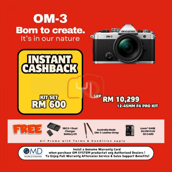 OM SYSTEM OM-3 Mirrorless Camera with 12-45mm f4 Lens Kit