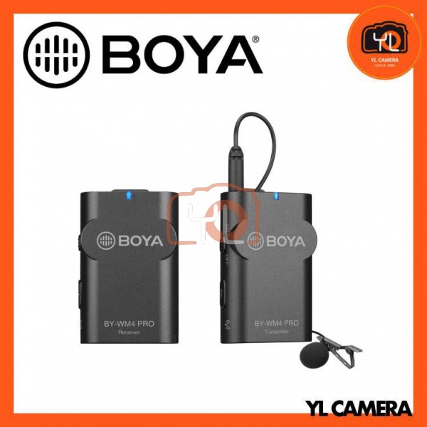 Boya BY-WM4 PRO Kit 1 Digital Camera-Mount Wireless Omni Lavalier Microphone System (2.4 GHz)