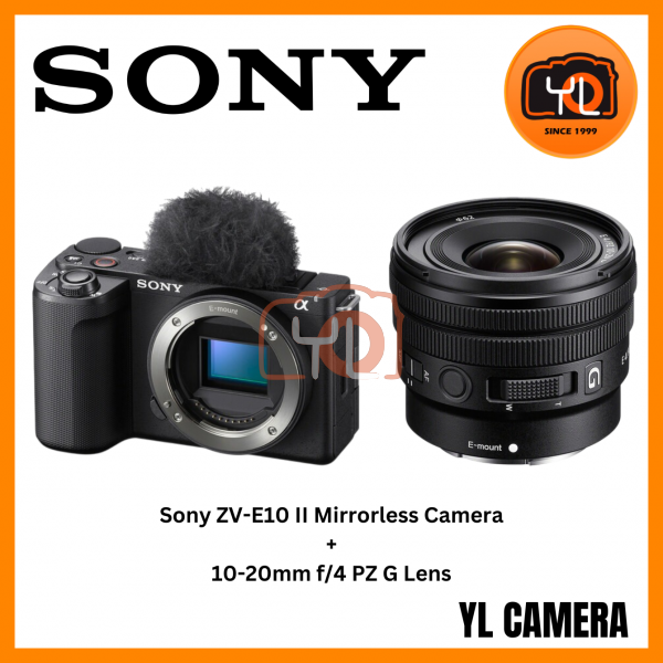 Sony ZV-E10 Mirrorless Camera (Black) (Body)+ Sony 10-20mm f/4 PZ G Lens (Sandisk 64GB Extreme Pro SD Card & Extra Battery NP-FZ100)