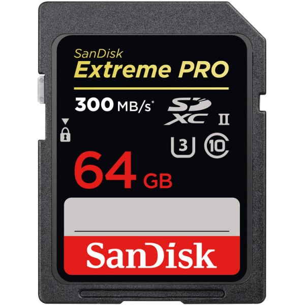 SanDisk 64GB Extreme PRO UHS-II SD Card (300MB/s)