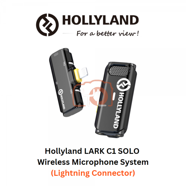 Hollyland LARK C1 SOLO Wireless Microphone System with Lightning Connector for iOS Devices (Black, 2.4 GHz)