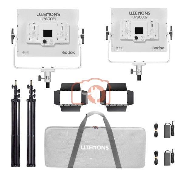 Godox Litemons LP600Bi Bi-Color LED Light Panel (2-Light Kit) 60 W, 2800-6500K