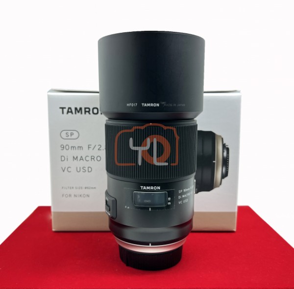 [USED-PJ33] Tamron 90mm F2.8 Macro DI SP VC USD (F017N) Nikon , 95%Like New Condition, S/N:014915